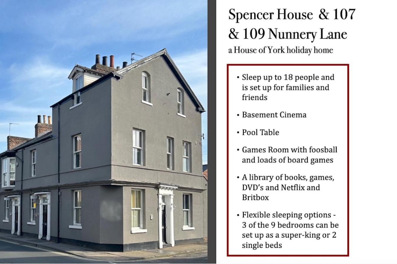 ヨーク Spencer House & 107 & 109 Nunnery Laneヴィラ エクステリア 写真